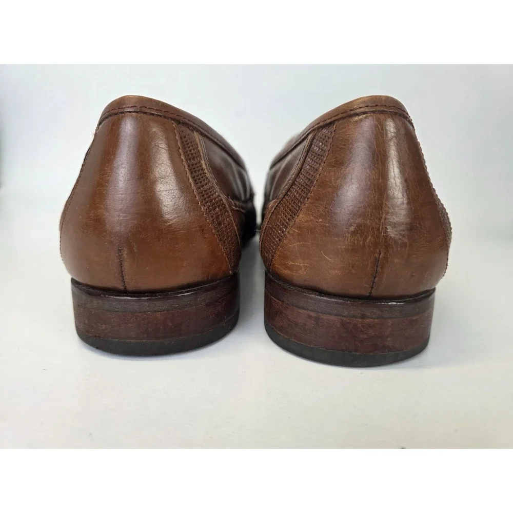 Florsheim Men's Dress Shoes‎ Size 10.5 Brown Tan Leather Tassel Slip On Loafers